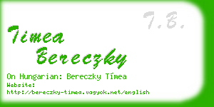 timea bereczky business card